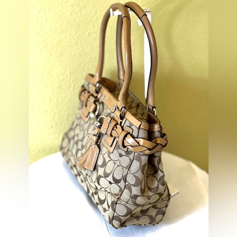 COACH💥VINTAGE~SOLD OUT💥Hamptons Signature Carryall Tote Bag - Picture 7 of 12